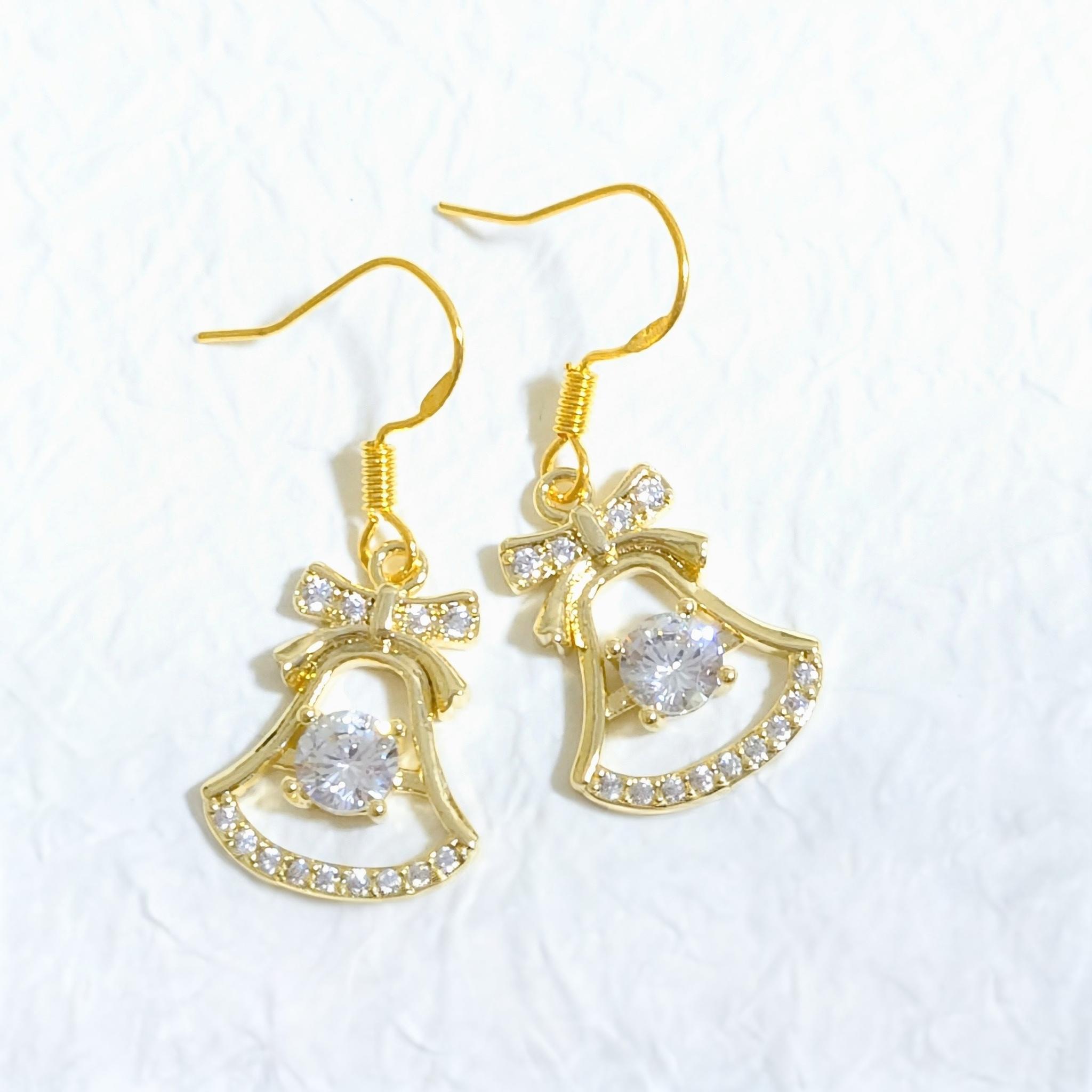 クリスマスベルピアス・イヤリング 冬 デート ギフト プレゼント ジルコニア | 3枚目