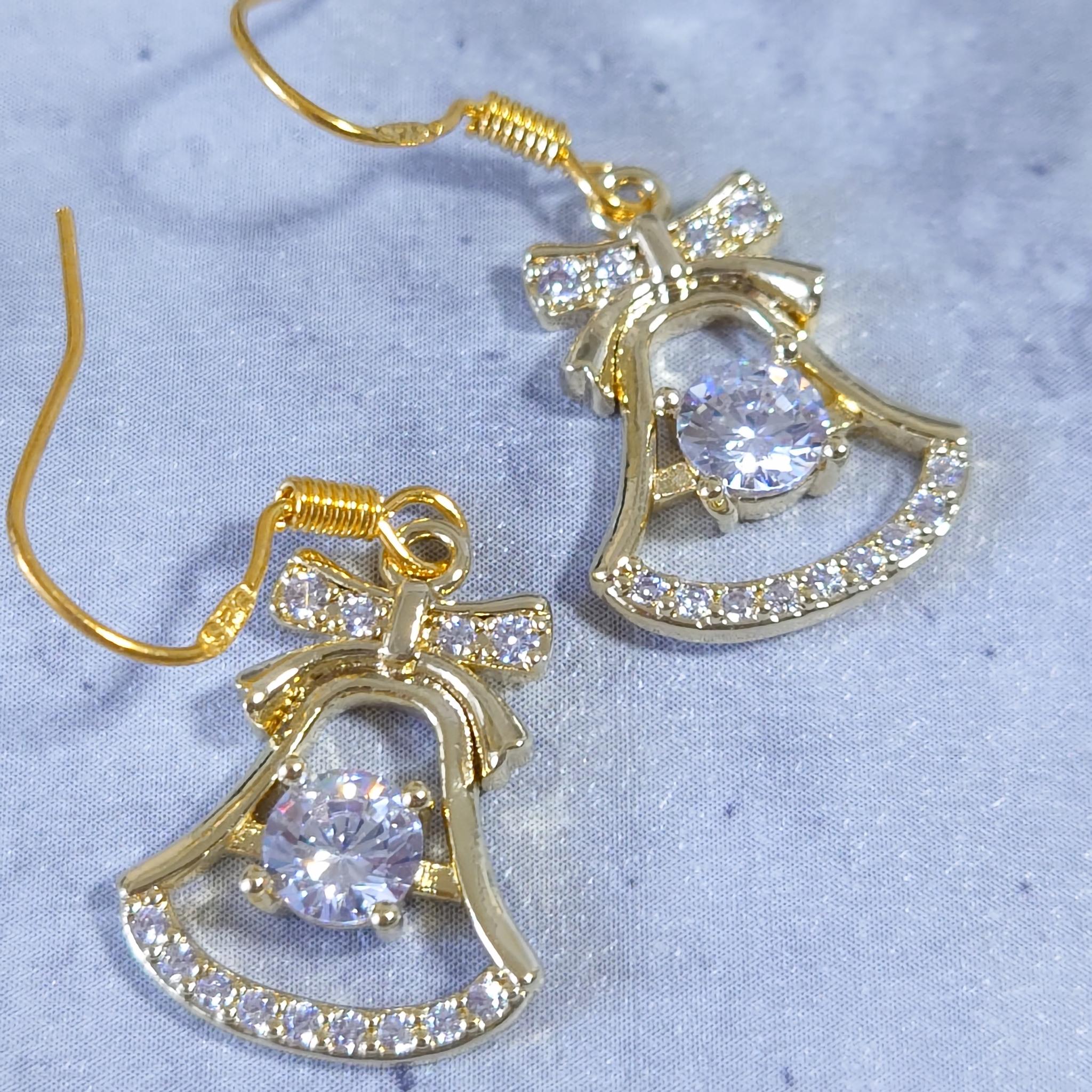 クリスマスベルピアス・イヤリング 冬 デート ギフト プレゼント ジルコニア | 6枚目